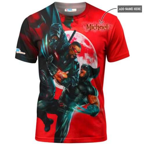 Blade Vampire Vs Wolverine From X Men Shirt 1