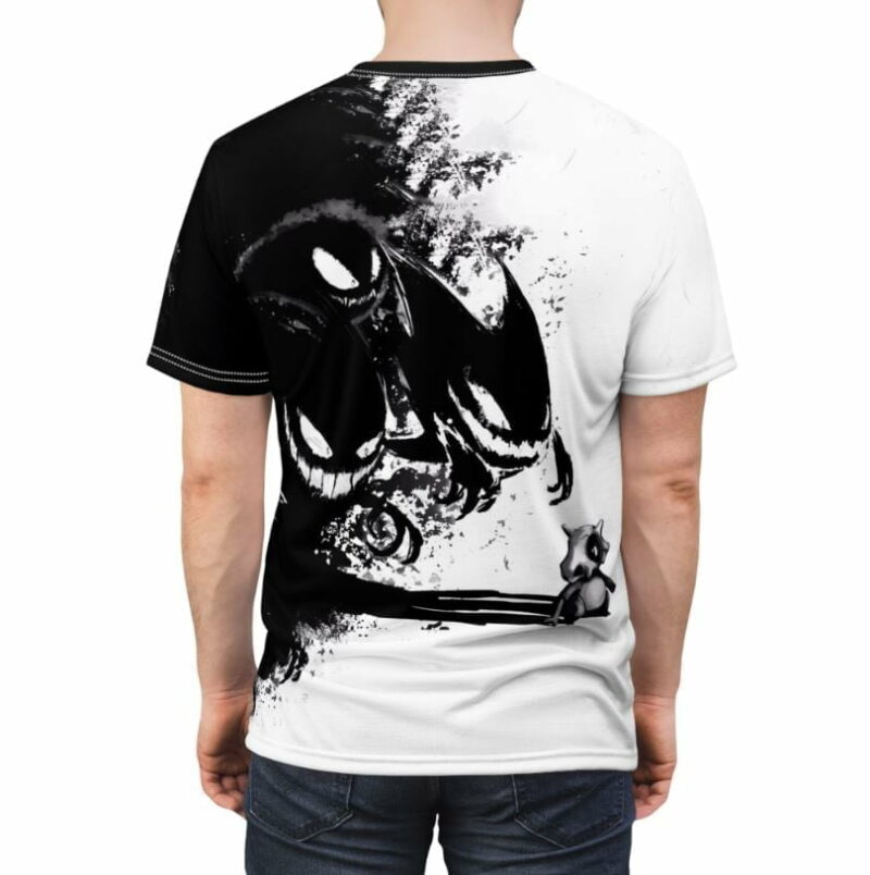 Cubone and Dark Gastly - Pokemon all over print T-shirt