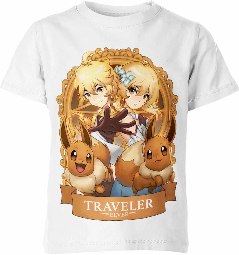 Traveler x Eevee from Genshin Impact and Pokemon Shirt