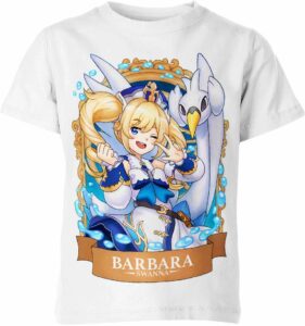 Barbara from Genshin Impact and Pokemon Shirt