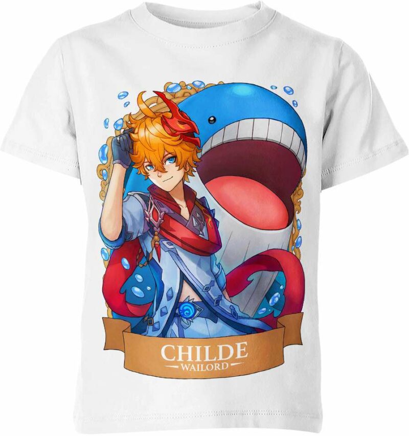 Childe from Genshin Impact and Pokemon Shirt