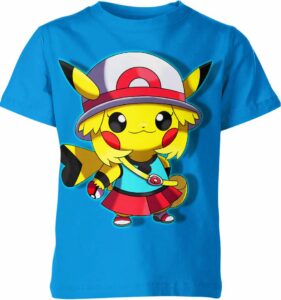 Leaf x Pikachu From Pokemon Shirt