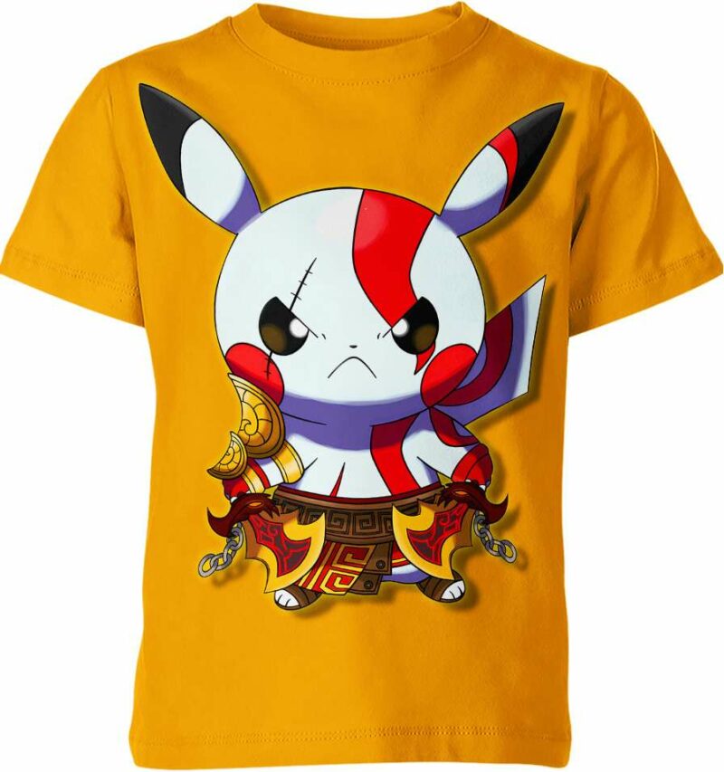 Kratos God Of War x Pikachu From Pokemon Shirt