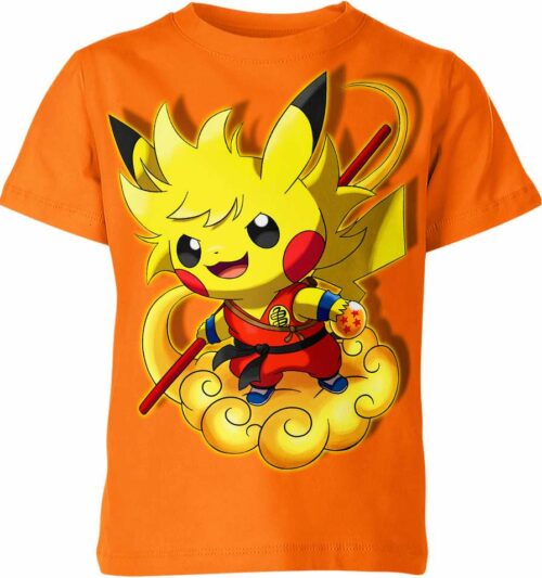 Son Goku Dragon Ball Z x Pikachu From Pokemon Shirt