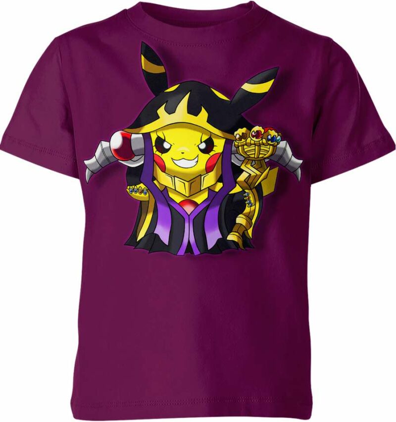 Ainz Ooal Gown Overlord x Pikachu From Pokemon Shirt