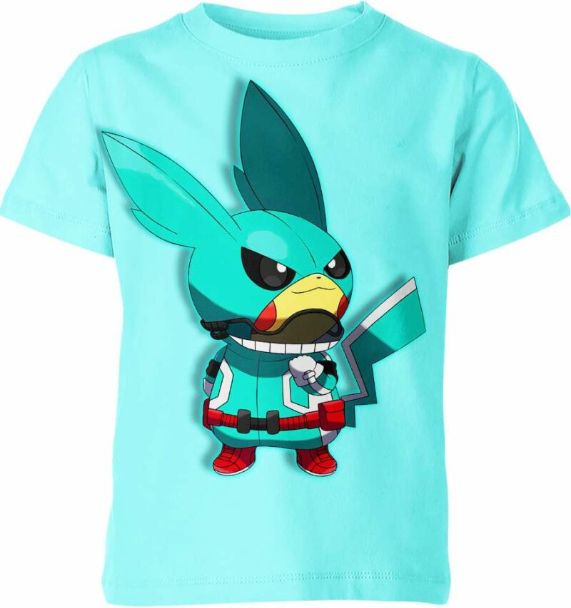 Deku My Hero Academia x Pikachu From Pokemon Shirt