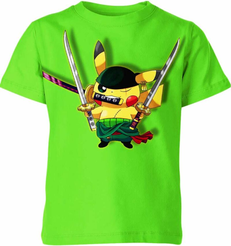 Roronoa Zoro x Pikachu From Pokemon Shirt