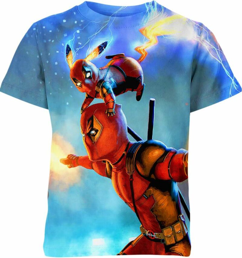 Deadpool Vs Pikachu From Pokemon Shirt