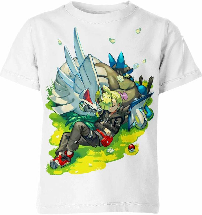 Gladion Lucario Silvally From Pokemon Shirt