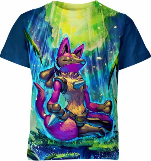 Purple Lucari From Pokemon Shirt