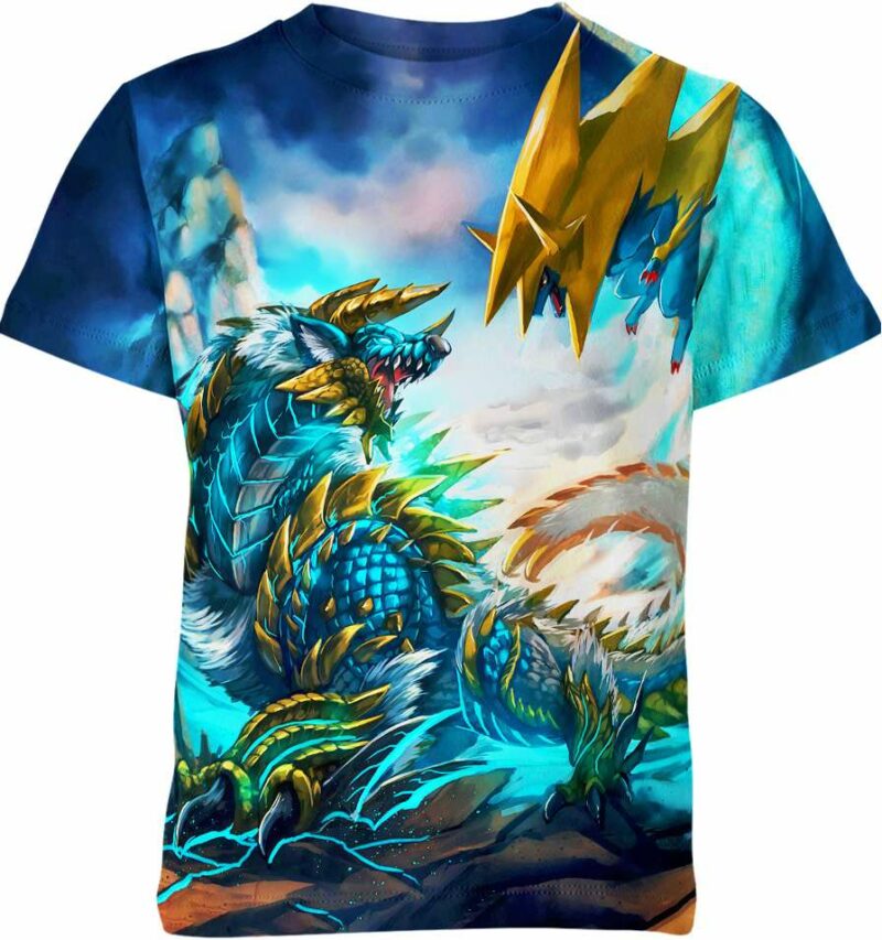 Zinogre Vs Mega Manectric From Pokemon Shirt