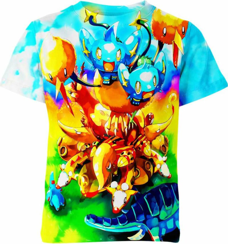 Wingull Shinx Doduo Sawsbuck Heatmor Girafarig Hippopotas Donphan Phanpy From Pokemon Shirt