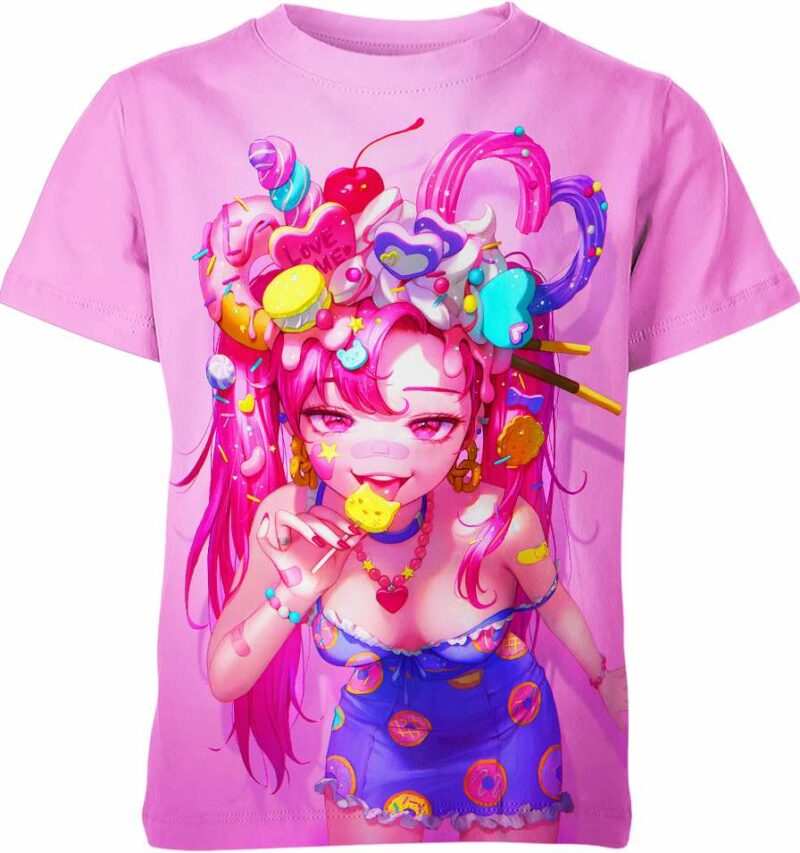 Sweet Pink Anime Girl Shirt