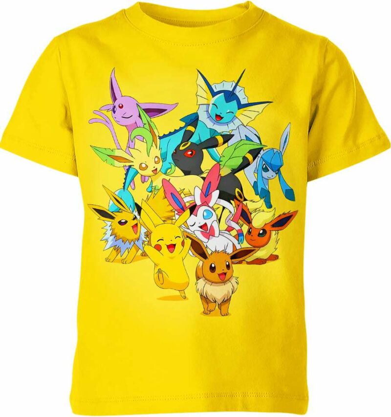 Eevee X Pikachu From Pokemon Shirt