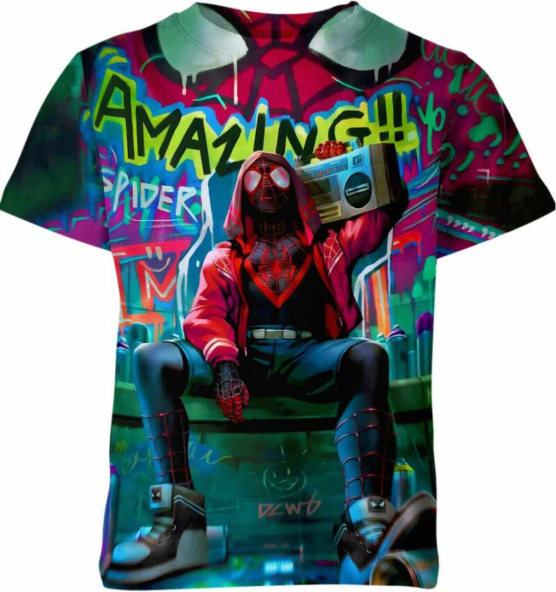 Miles Morales In Spider Man Universe Shirt