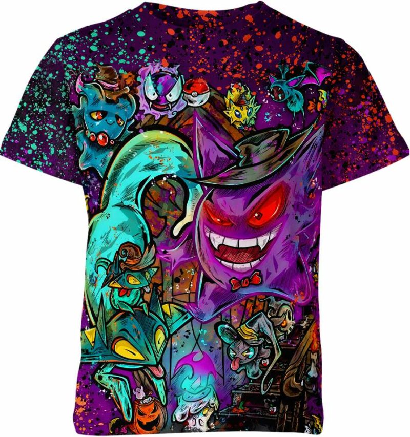 Gengar Ghost Party From Pokemon Shirt