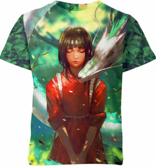 Haku and Chihiro Ogino in Spirited Away From Studio Ghibli Shirt