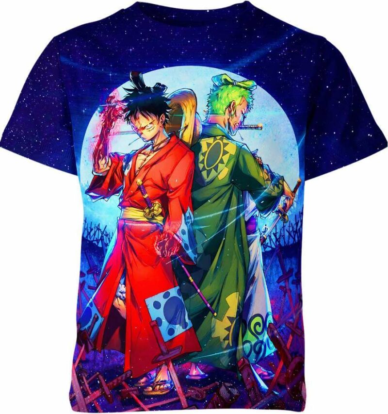 Monkey D Luffy and Roronoa Zoro from One Piece Shirt