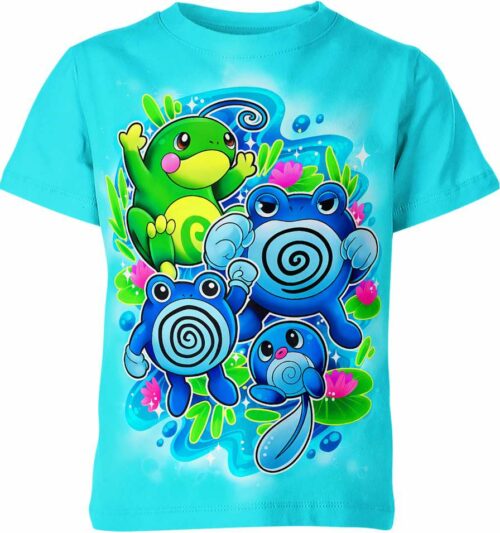 Poliwag Poliwrath Politoed From Pokemon Shirt