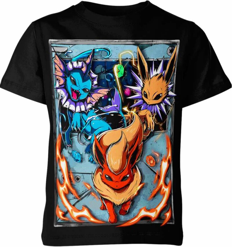 Eevee Flareon Vaporeon From Pokemon Shirt