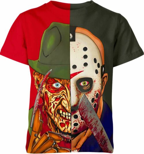 Freddy X Jason A Nightmare On Elm Street Friday The 13Th Shirt