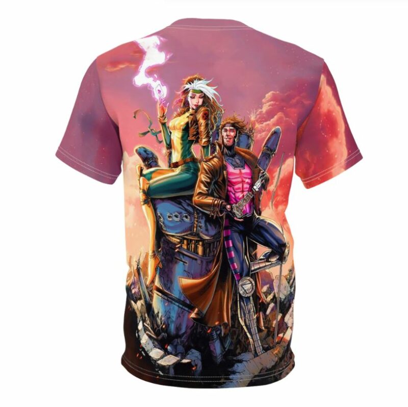 Gambit and Rogue all over print T-shirt