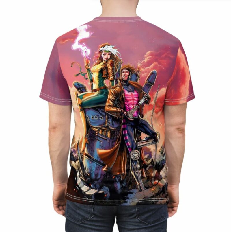 Gambit and Rogue all over print T-shirt