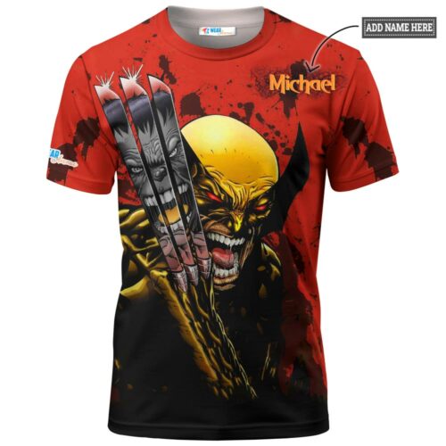 Hulk and Wolverine Marvel all over print T shirt 1