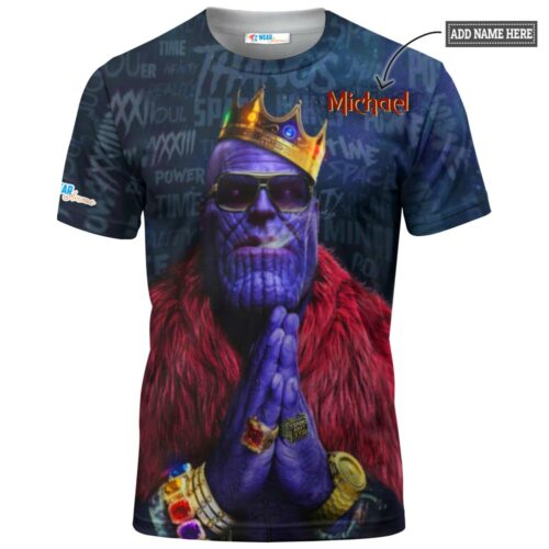 King Thanos Marvel all over print T shirt 1