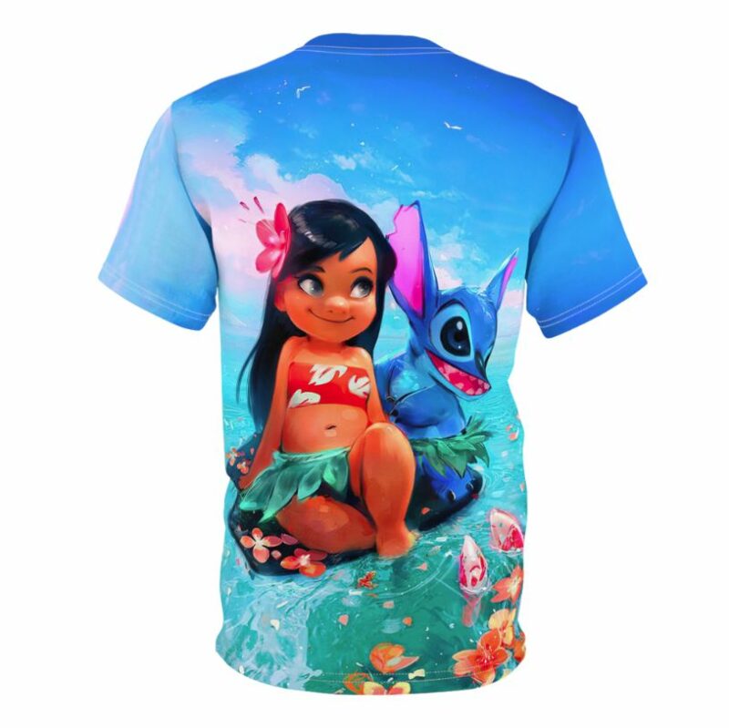 Cute Lilo & Stitch all over print T-shirt