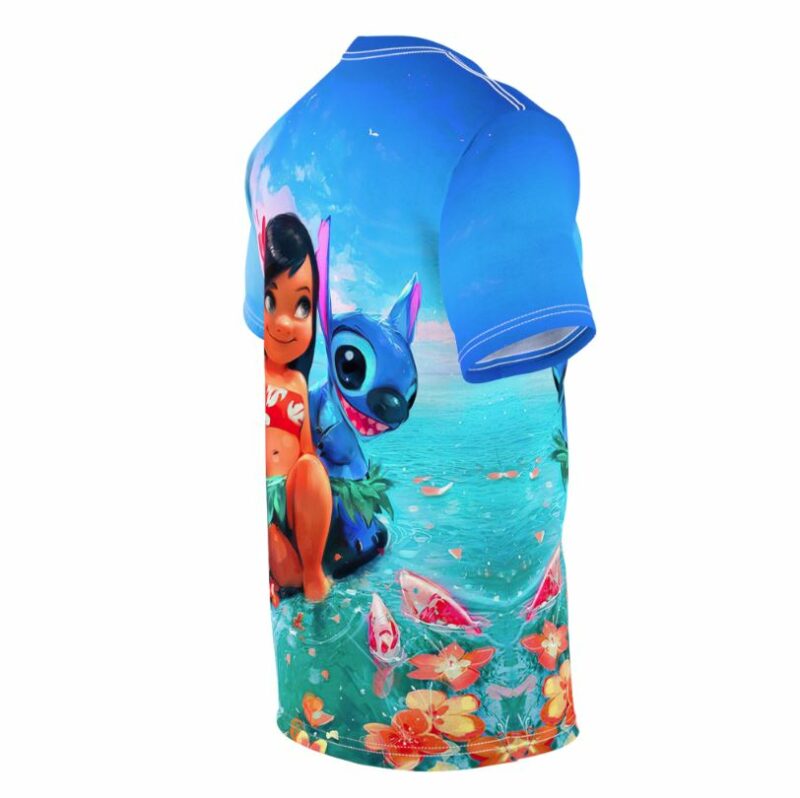 Cute Lilo & Stitch all over print T-shirt