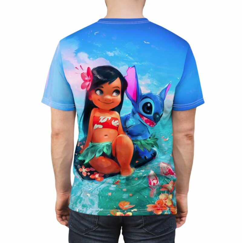 Cute Lilo & Stitch all over print T-shirt