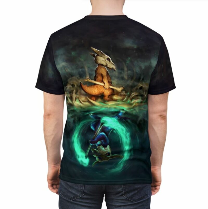 Marowak Mirrored Cubone Pokemon all over print T-shirt