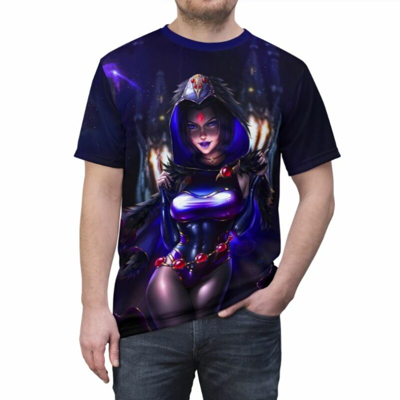 Demonic Raven DC Ahegao all over print T-shirt