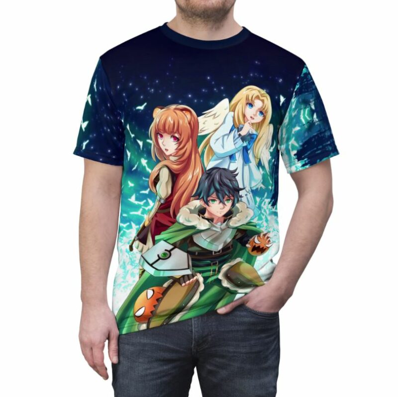 Naofumi Raphtalia Filo Rising Of The Shield Hero Anime all over print T-shirt