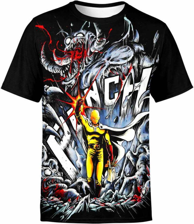 Saitama One Punch Man all over print T-shirt