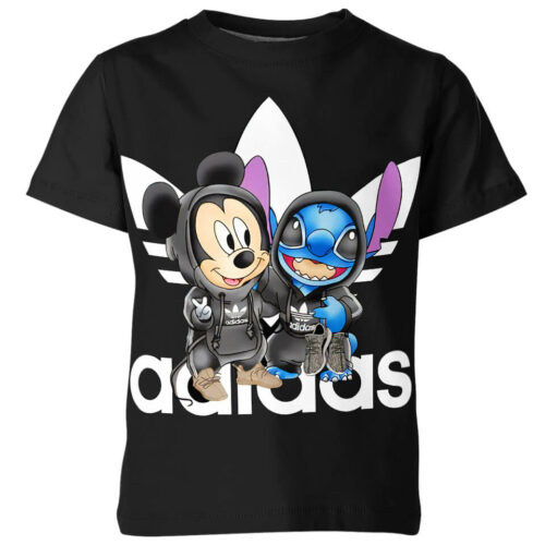 Stitch And Mickey Mouse Adidas Shirt