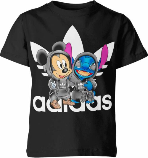 Stitch And Mickey Mouse Adidas Shirt