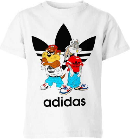 Taz And Bugs Bunny From Looney Tunes Adidas Shirt
