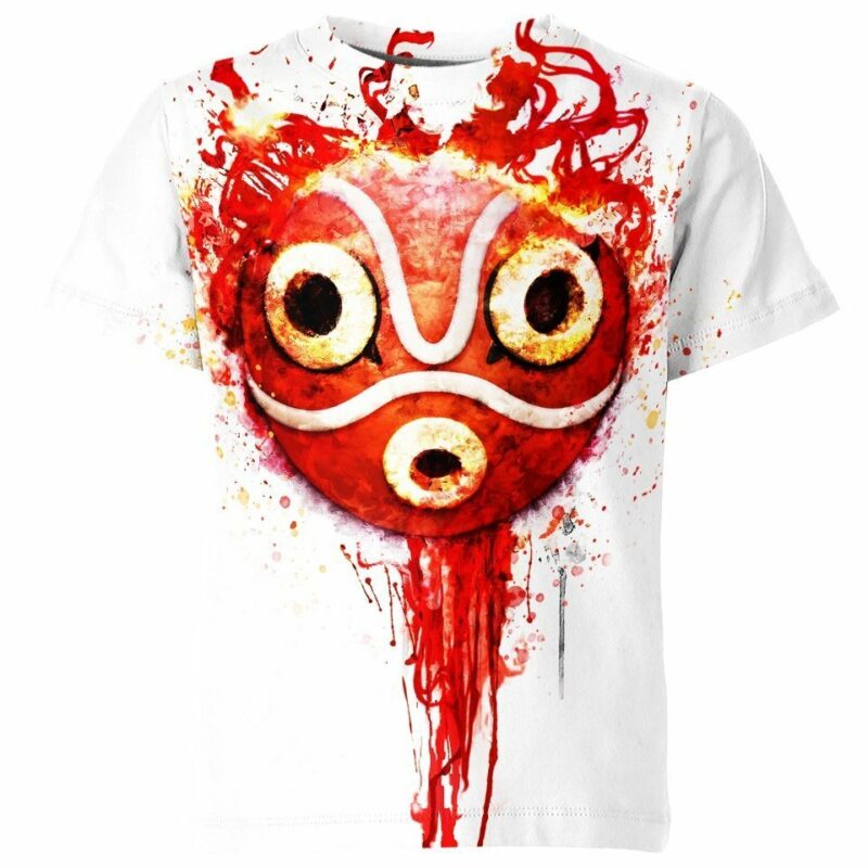 Mask Princess Mononoke all over print T-shirt