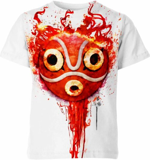 Mask Princess Mononoke all over print T-shirt