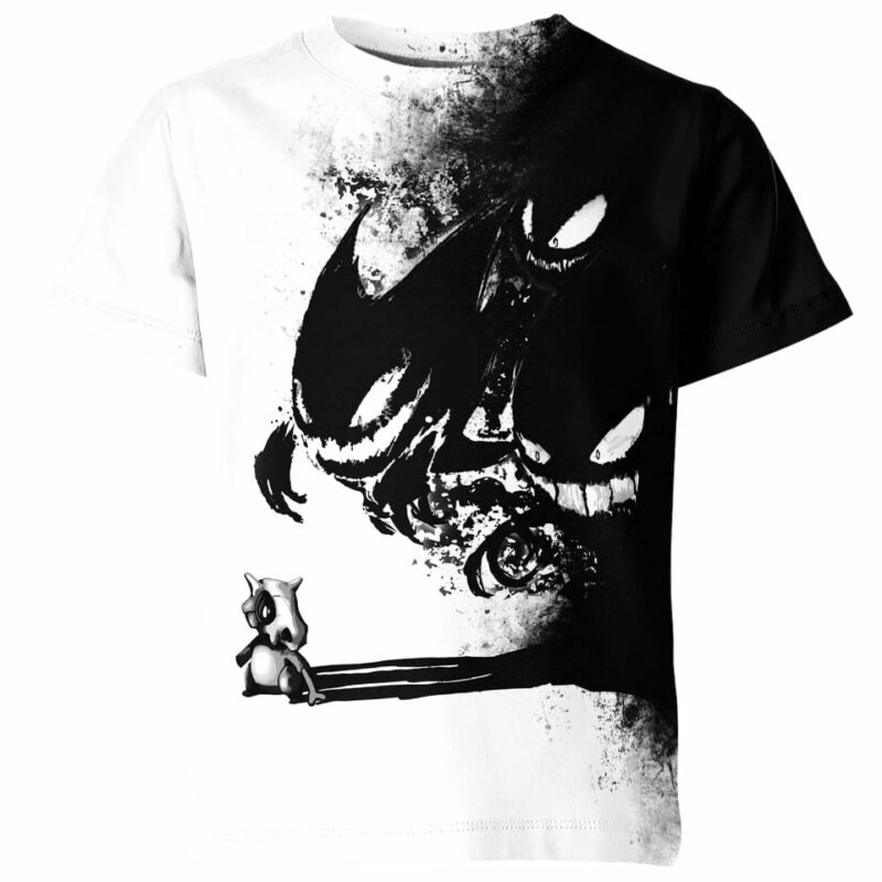 Cubone and Dark Gastly - Pokemon all over print T-shirt