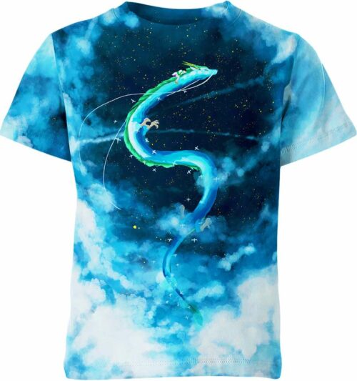 Soar With Haku Dragon Spirited Away all over print T-shirt