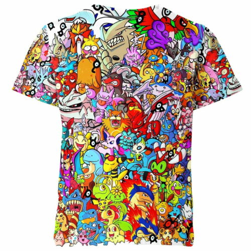 All Johto Pokemon all over print T-shirt