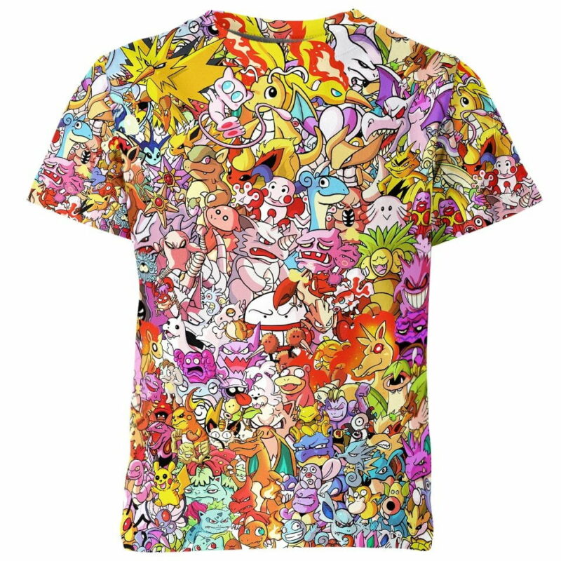 All Kanto Pokemon all over print T-shirt