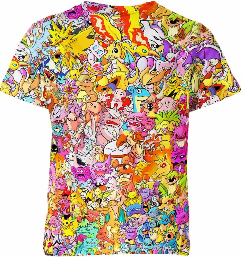 All Kanto Pokemon all over print T-shirt