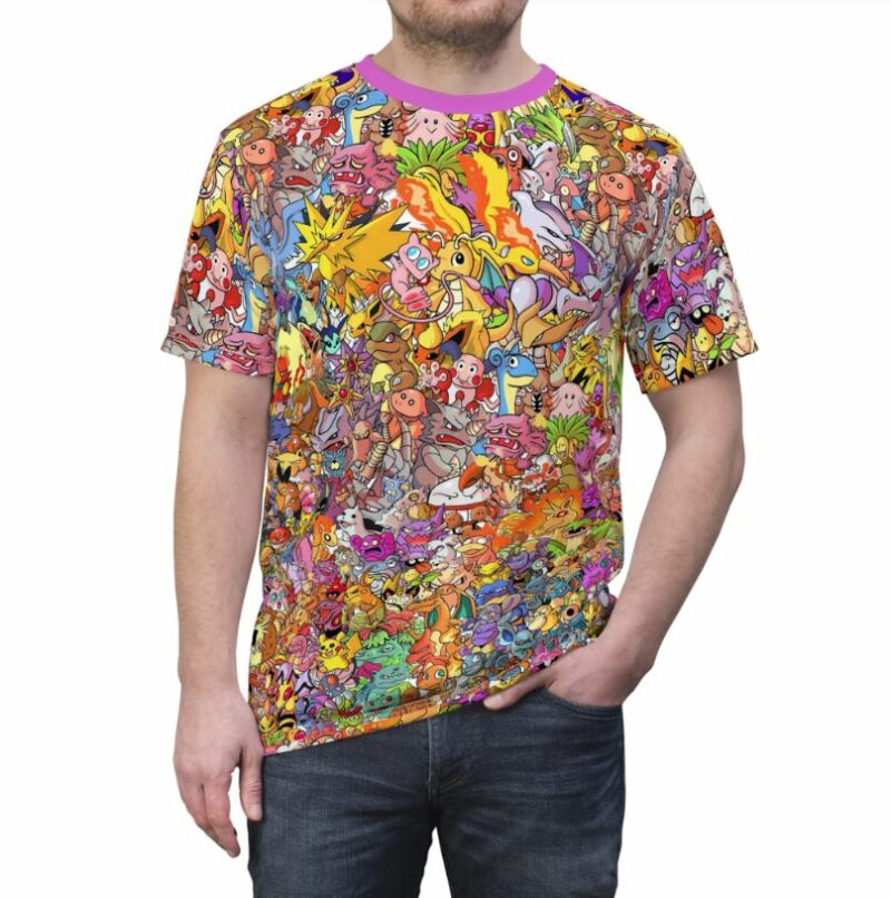 All Kanto Pokemon all over print T-shirt