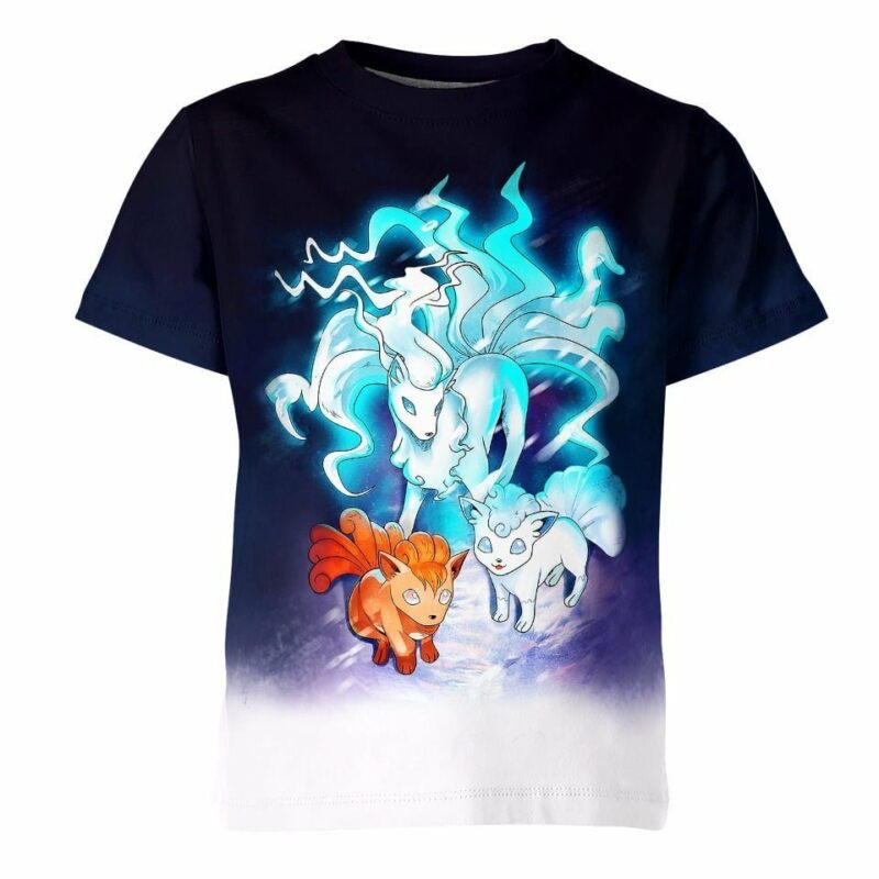 Ninetales and Vulpix - Pokemon all over print T-shirt