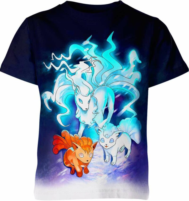 Ninetales and Vulpix - Pokemon all over print T-shirt