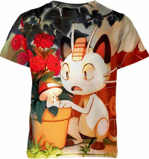 Meowth From Pokemon Shirt